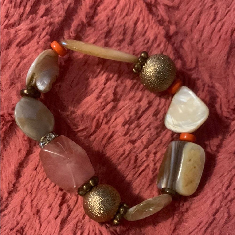 Elegant Mother of Pearl Beaded Bracelet